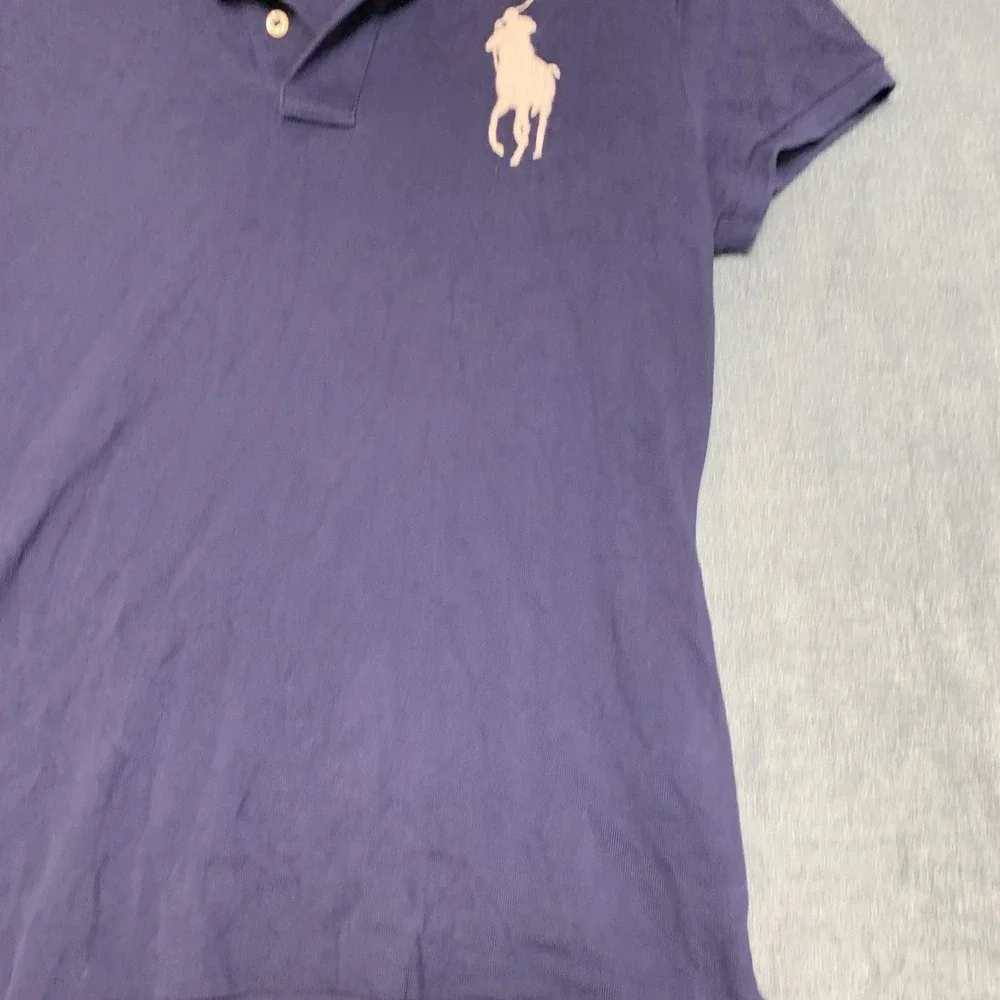 Polo Ralph Lauren Shirt Mens Small Blue Hi Lo Hem Performance Golf Skinny Fit